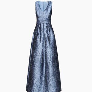 Kay Unger Mariah Gown Mediterranean Blue Size 14 Like New Worn Once